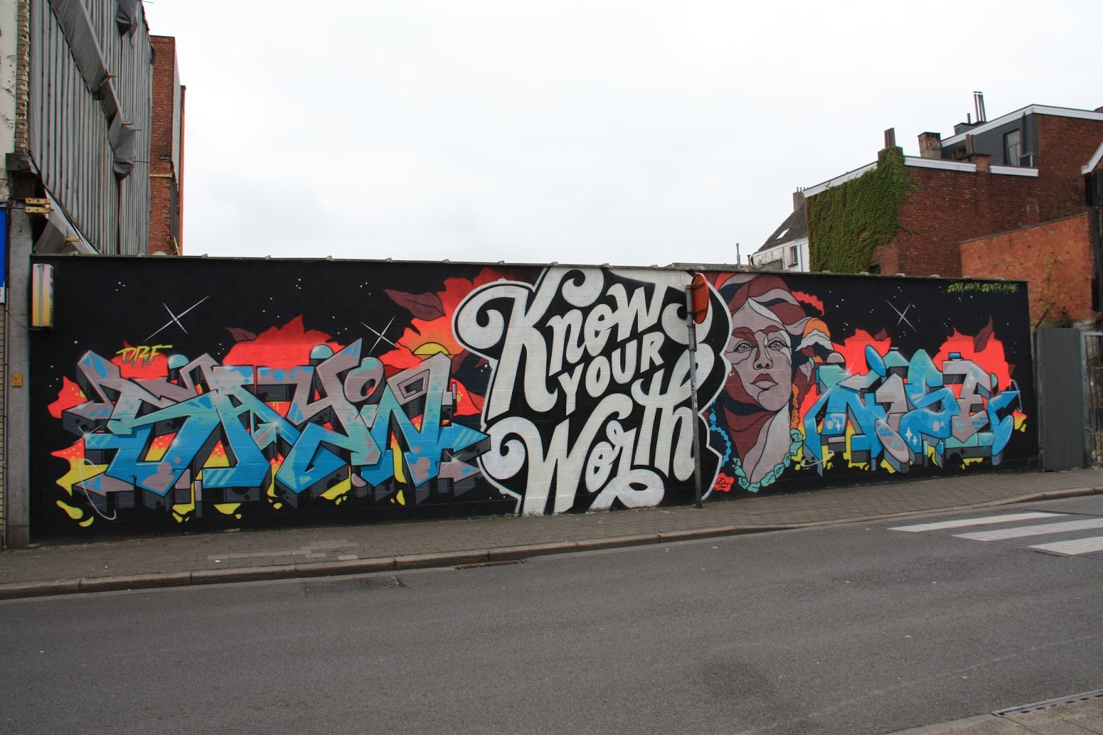 kerkstraat Antwerpen sporthal DIMA Bar Attak graffiti