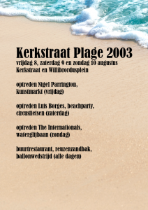 Kerkstraat Plage flyer_2003